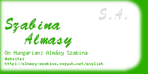 szabina almasy business card