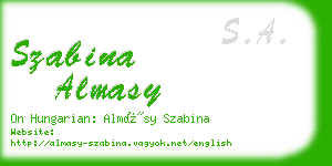 szabina almasy business card